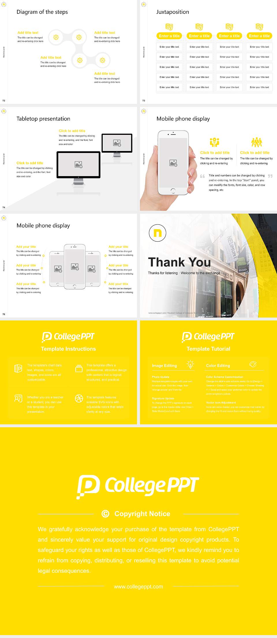 Neumont College of Computer Science Competition/Entrepreneurship Contest PPT Template4:3 ratio PPT effect preview image9