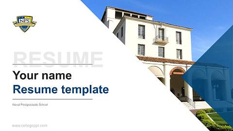 Naval Postgraduate School Resume PPT Template