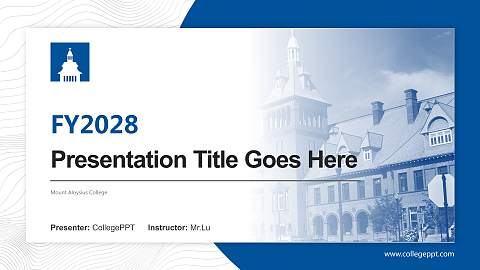 Mount Aloysius College Academic Presentation/Research Findings Report PPT Template