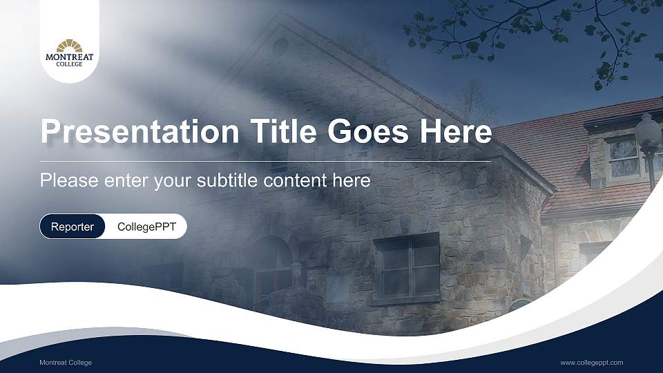 Montreat College Lecture Sharing and Networking Event PPT Template16:9 ratio PPT effect preview image