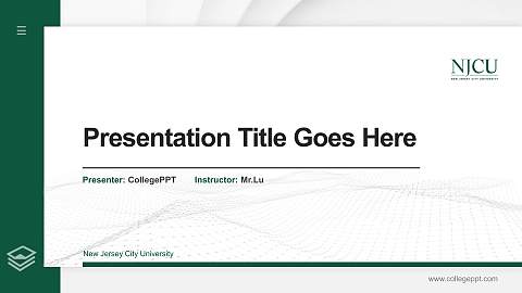 New Jersey City University Thesis Proposal/Graduation Defense PPT Template
