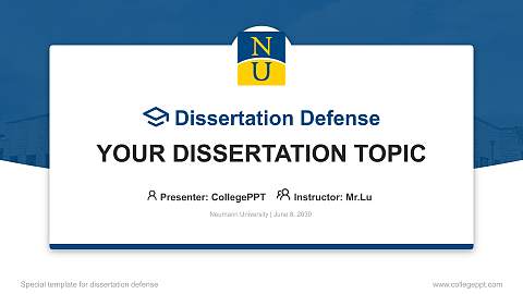 Neumann University Graduation Thesis Defense PPT Template