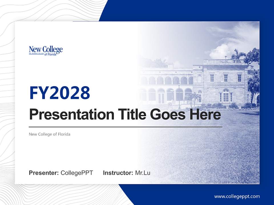 New College of Florida Academic Presentation/Research Findings Report PPT Template4:3 ratio PPT effect preview image5