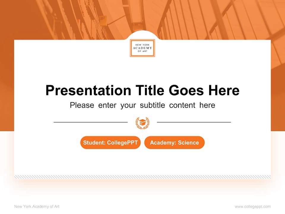 New York Academy of Art National Scholarship Defense PPT Template4:3 ratio PPT effect preview image4