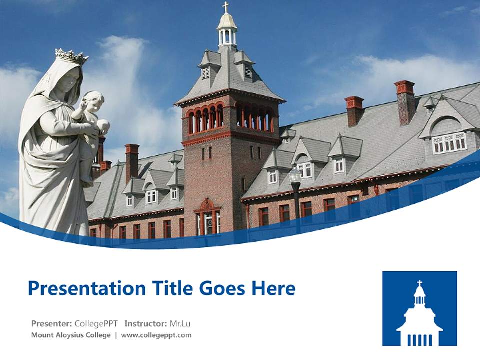 Mount Aloysius College Course/Courseware Creation PPT Template4:3 ratio PPT effect preview image5