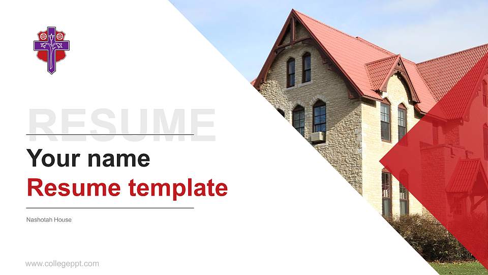Nashotah House Resume PPT Template16:9 ratio PPT effect preview image