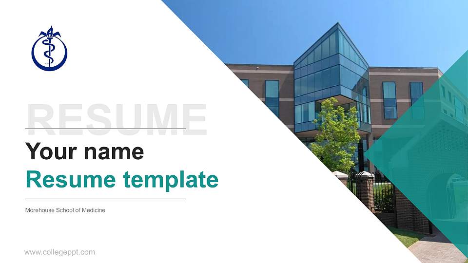 Morehouse School of Medicine Resume PPT Template16:9 ratio PPT effect preview image