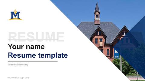 Montana State University Resume PPT Template