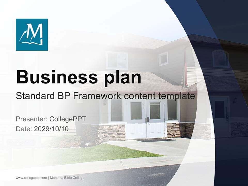 Montana Bible College Competition/Entrepreneurship Contest PPT Template4:3 ratio PPT effect preview image9