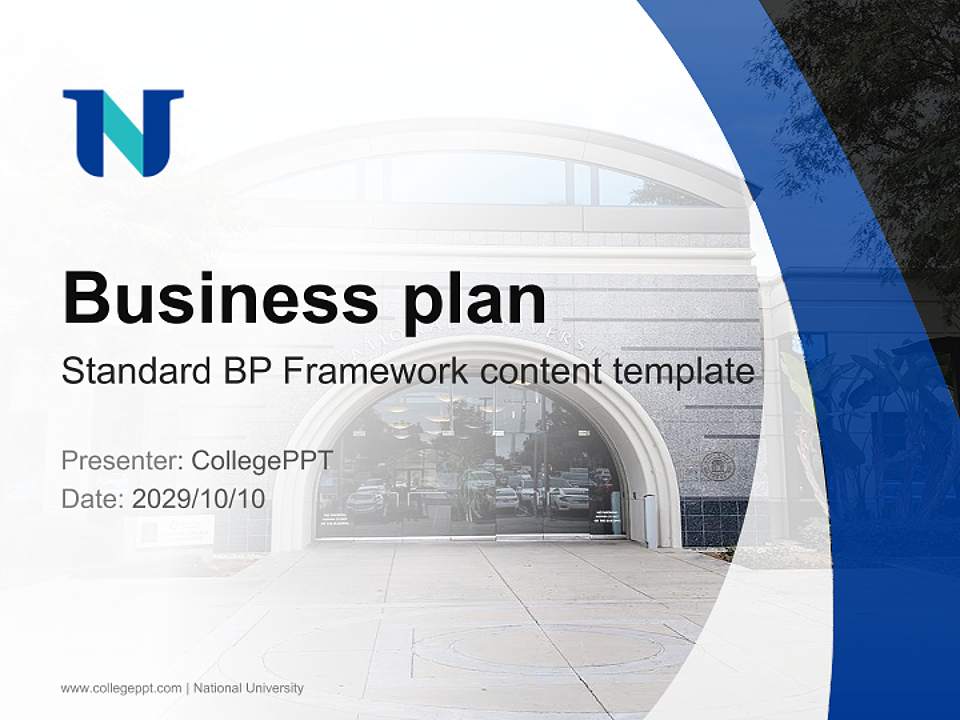 National University Competition/Entrepreneurship Contest PPT Template4:3 ratio PPT effect preview image9