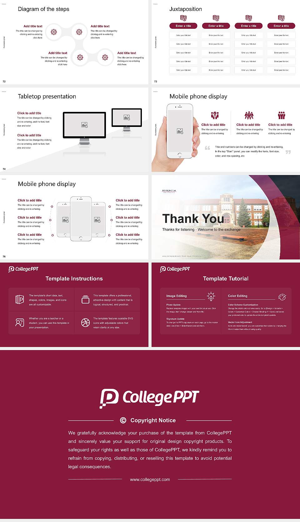Muskingum University Competition/Entrepreneurship Contest PPT Template16:9 ratio PPT effect preview image9