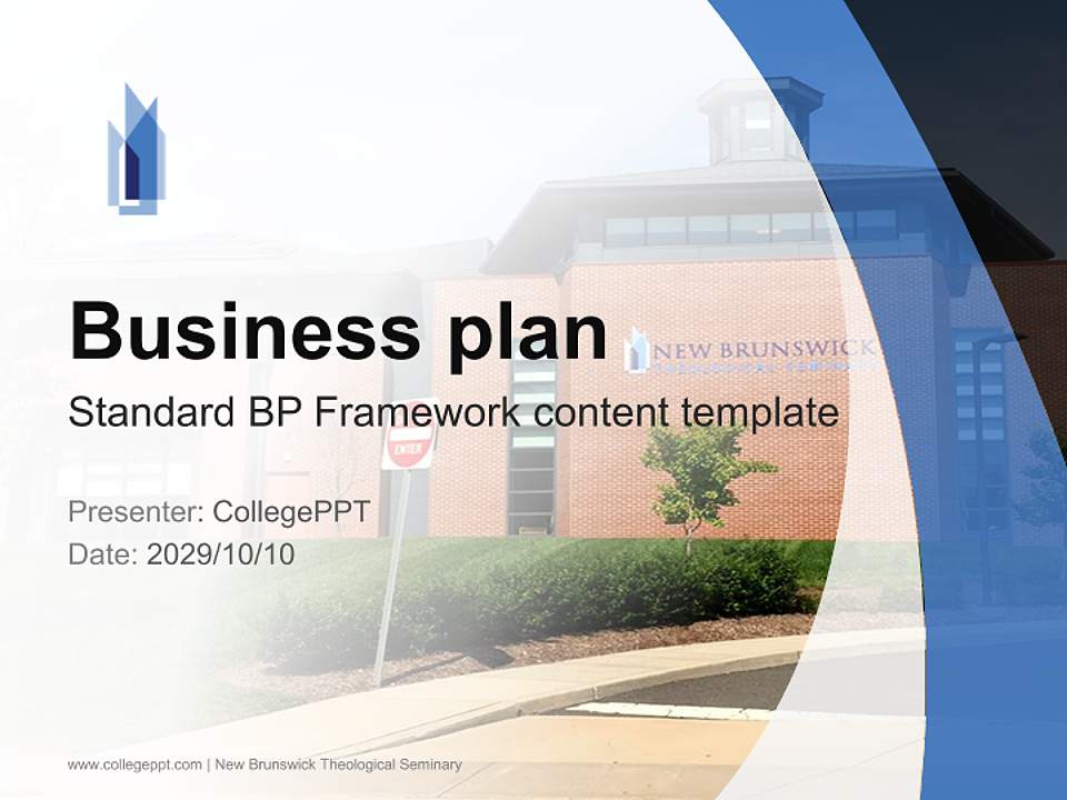 New Brunswick Theological Seminary Competition/Entrepreneurship Contest PPT Template4:3 ratio PPT effect preview image9