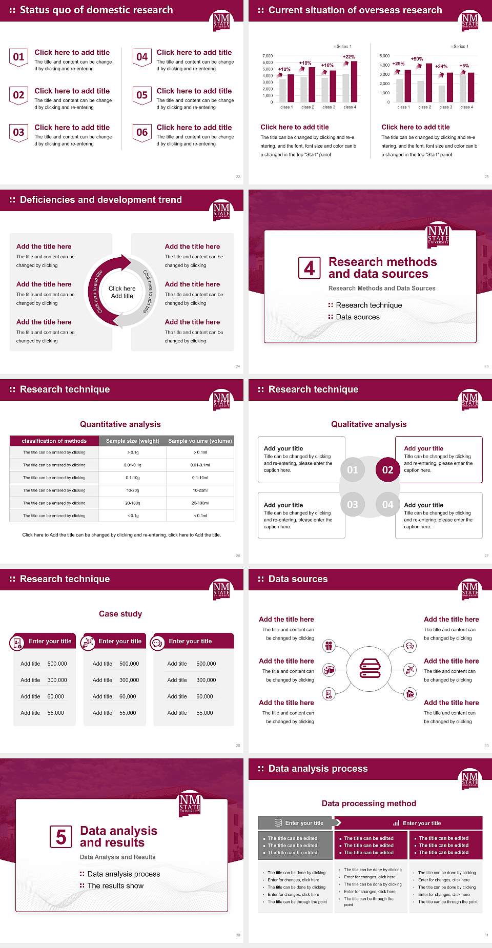 New Mexico State University-Main Campus Graduation Thesis Defense PPT Template4:3 ratio PPT effect preview image4