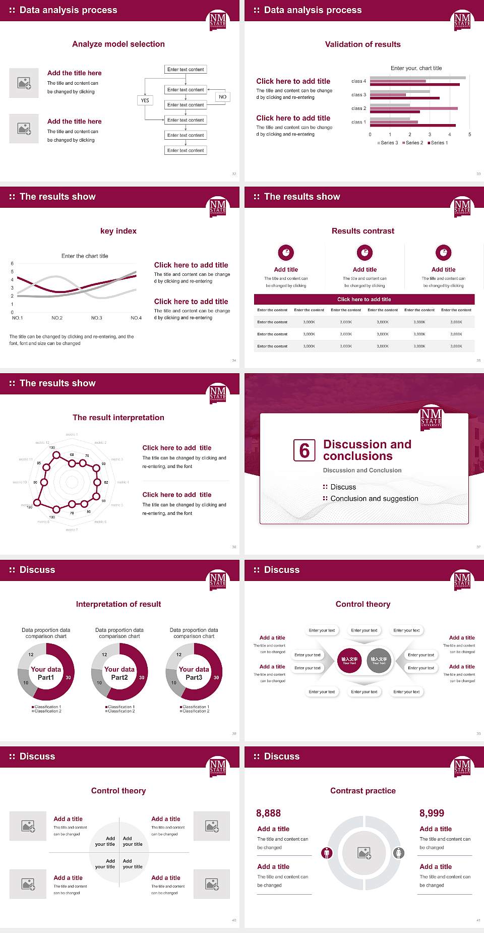 New Mexico State University-Main Campus Graduation Thesis Defense PPT Template4:3 ratio PPT effect preview image5