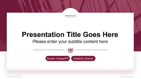 Muskingum University National Scholarship Defense PPT Template