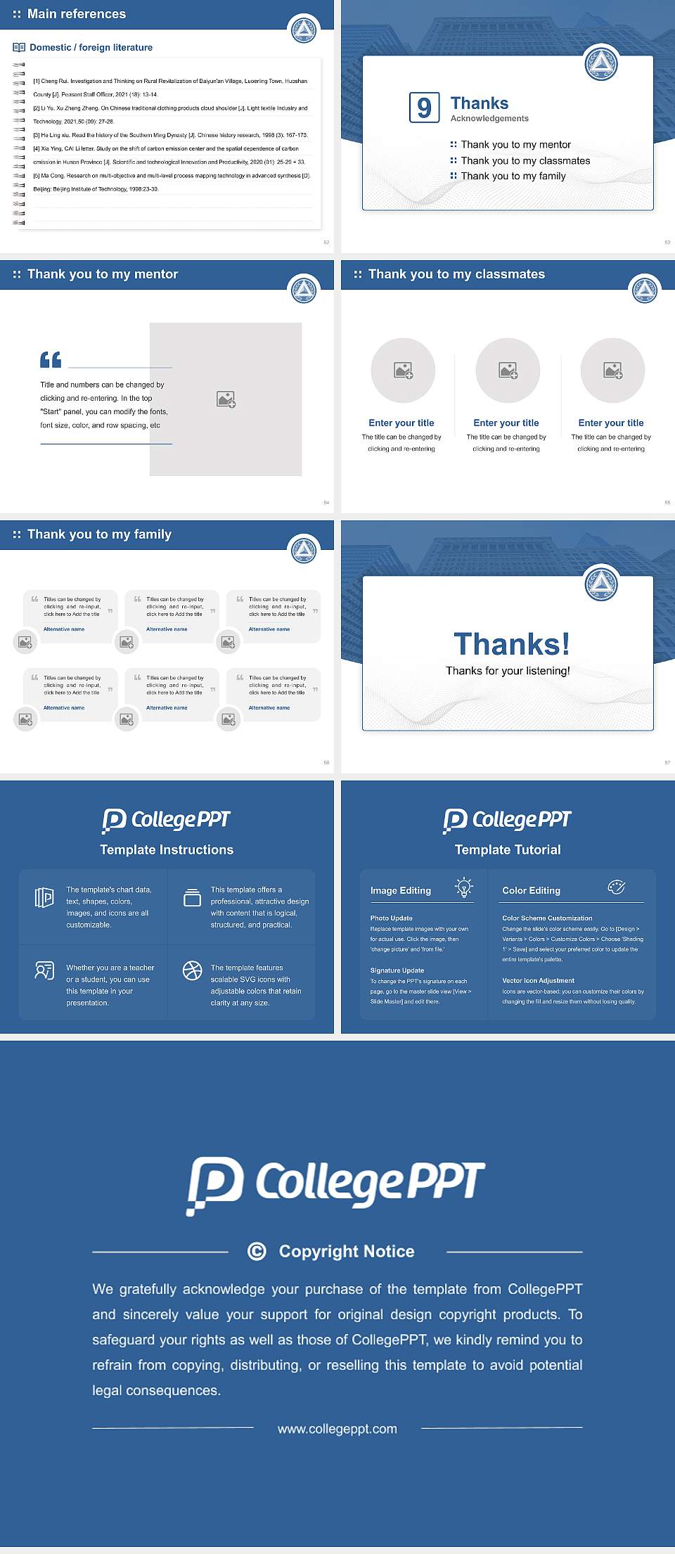 National Louis University Graduation Thesis Defense PPT Template4:3 ratio PPT effect preview image7