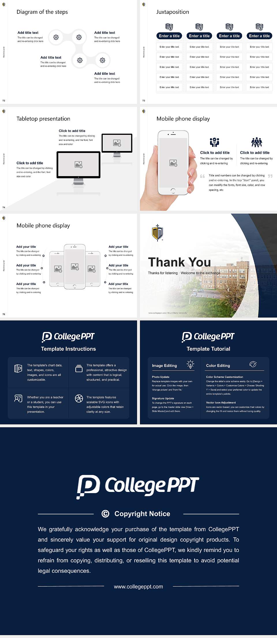 Mount Marty University Competition/Entrepreneurship Contest PPT Template4:3 ratio PPT effect preview image9