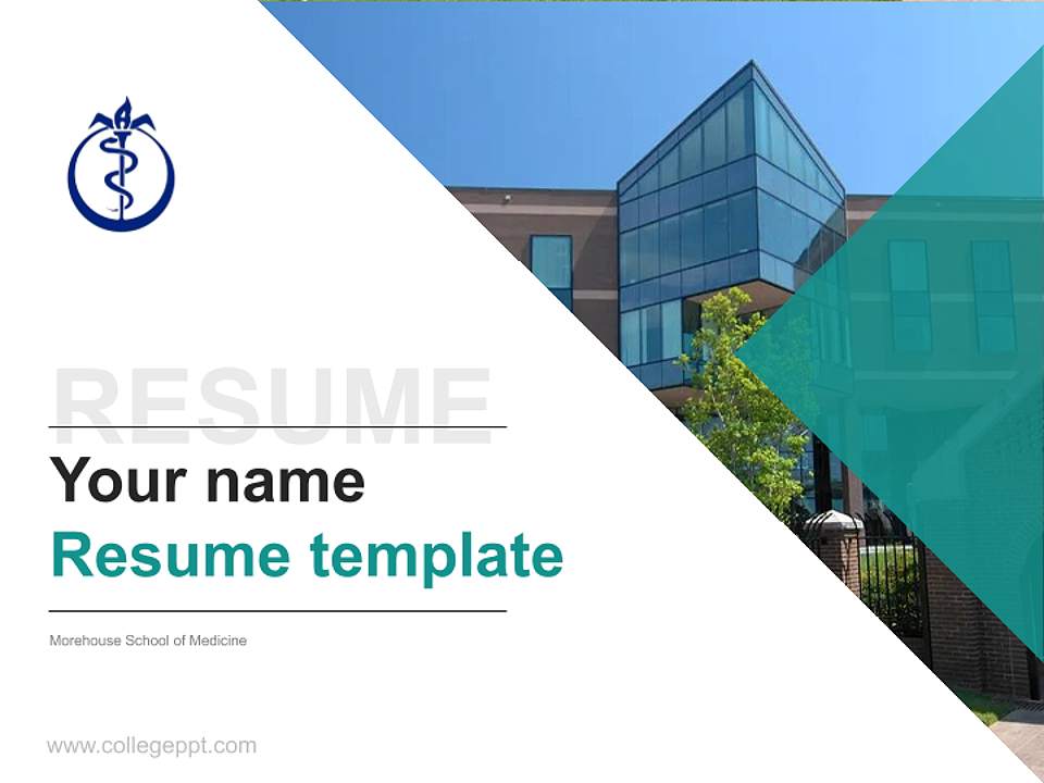 Morehouse School of Medicine Resume PPT Template4:3 ratio PPT effect preview image5