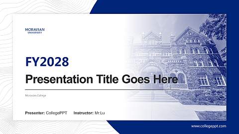 Moravian College Academic Presentation/Research Findings Report PPT Template