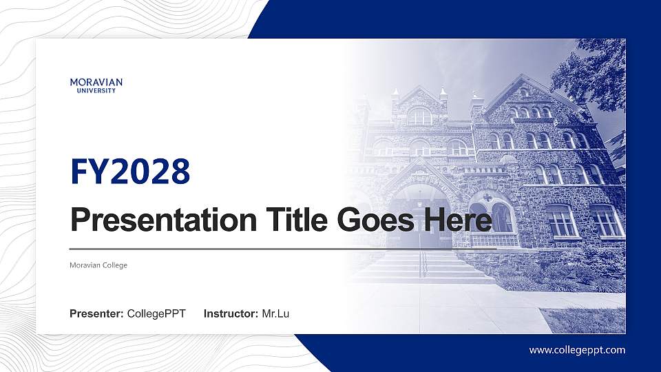 Moravian College Academic Presentation/Research Findings Report PPT Template16:9 ratio PPT effect preview image