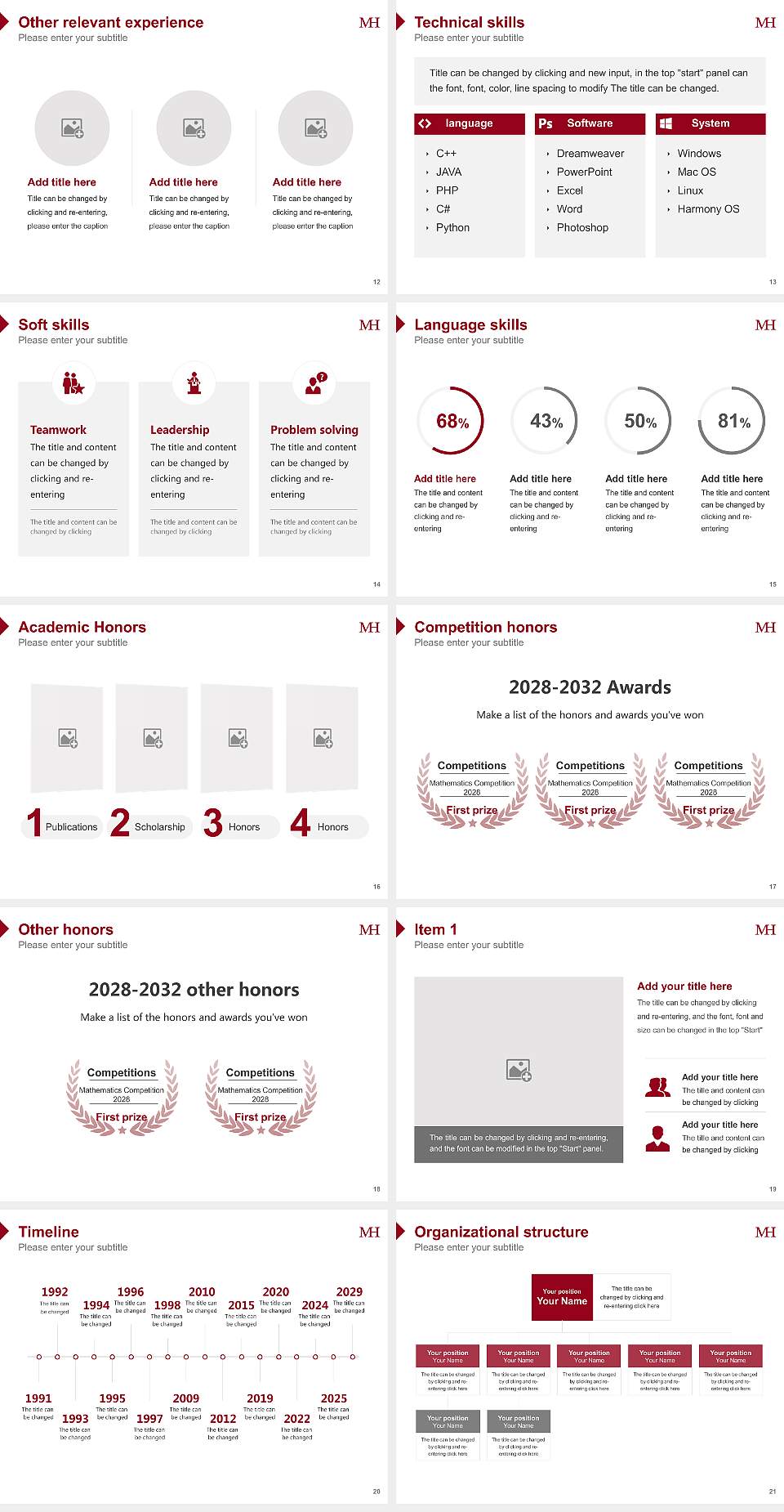 Mitchell Hamline School of Law Resume PPT Template4:3 ratio PPT effect preview image3