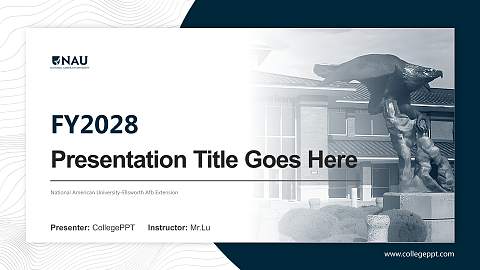 National American University-Ellsworth Afb Extension Academic Presentation/Research Findings Report PPT Template