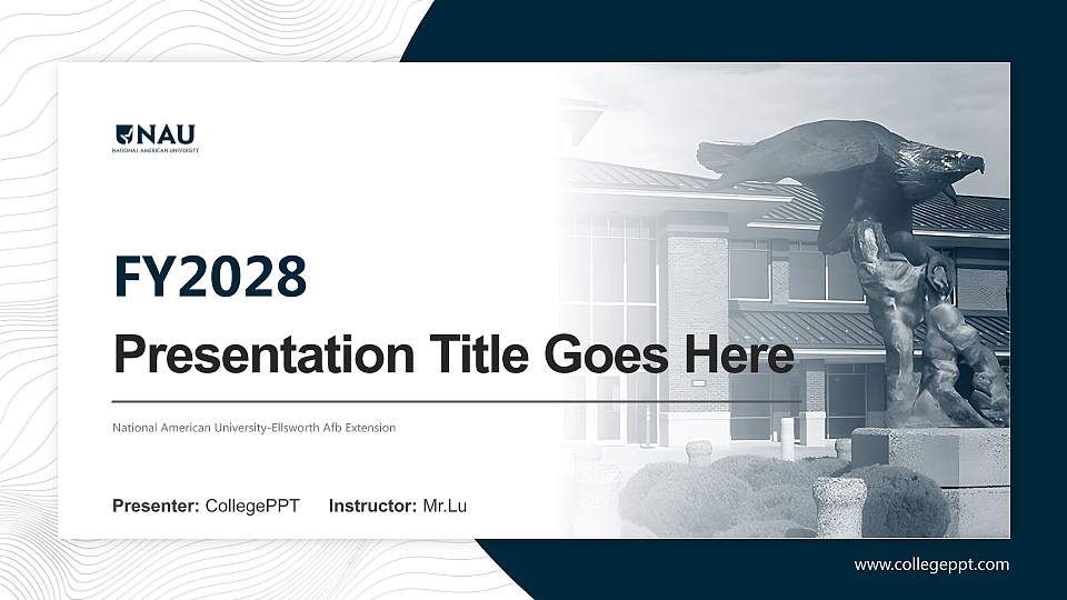 National American University-Ellsworth Afb Extension Academic Presentation/Research Findings Report PPT Template16:9 ratio PPT effect preview image