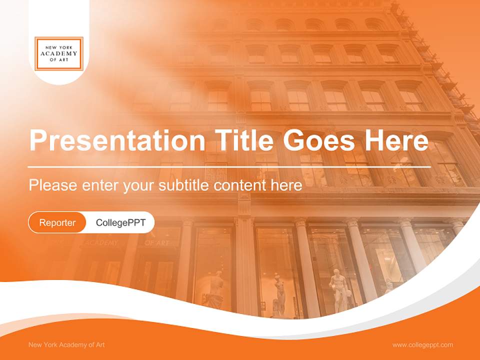 New York Academy of Art Lecture Sharing and Networking Event PPT Template4:3 ratio PPT effect preview image4