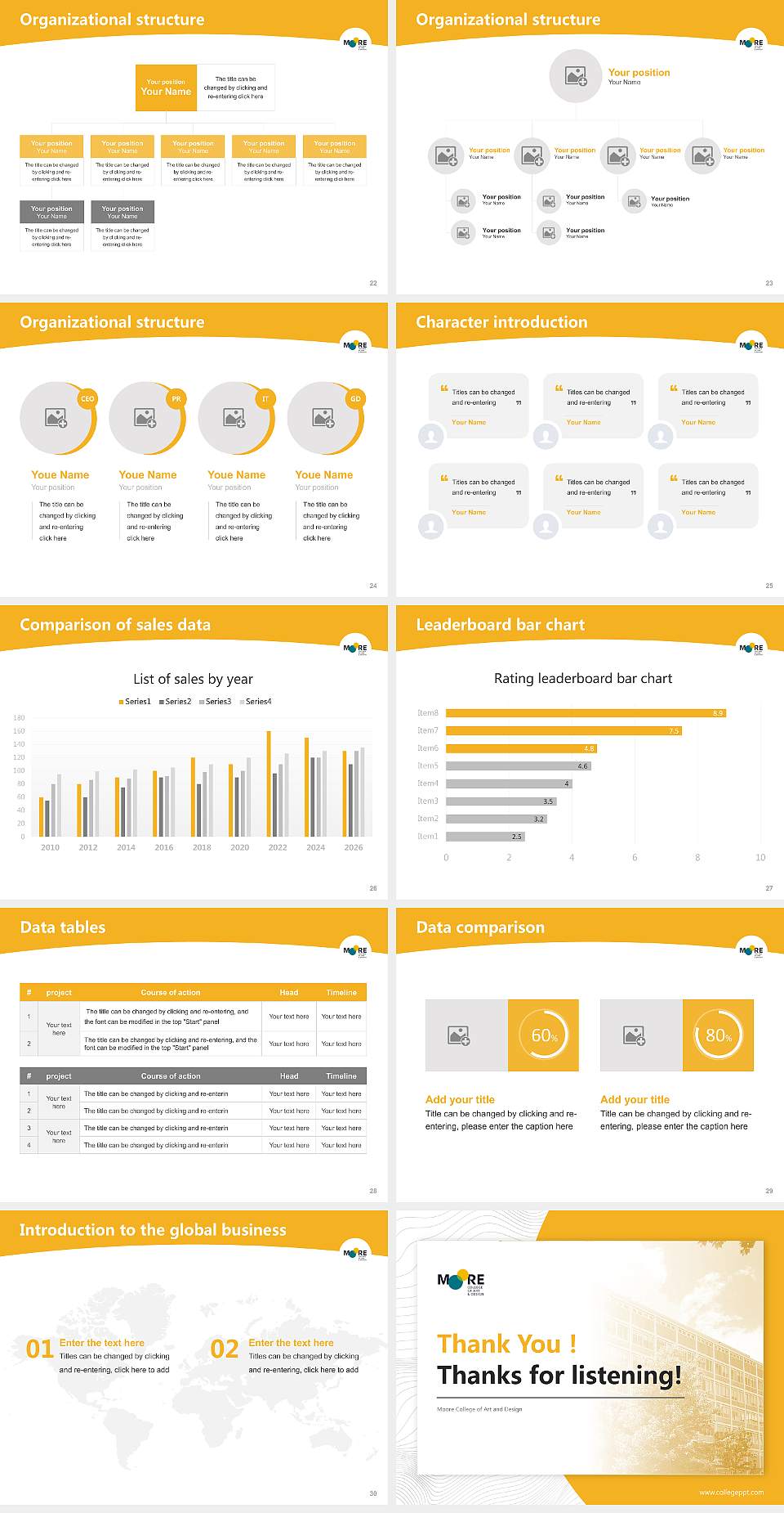 Moore College of Art and Design Academic Presentation/Research Findings Report PPT Template4:3 ratio PPT effect preview image4