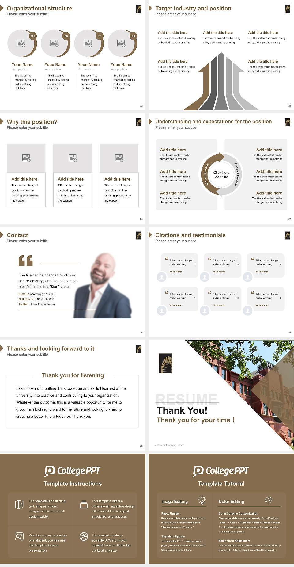 Nebraska Wesleyan University Resume PPT Template4:3 ratio PPT effect preview image4