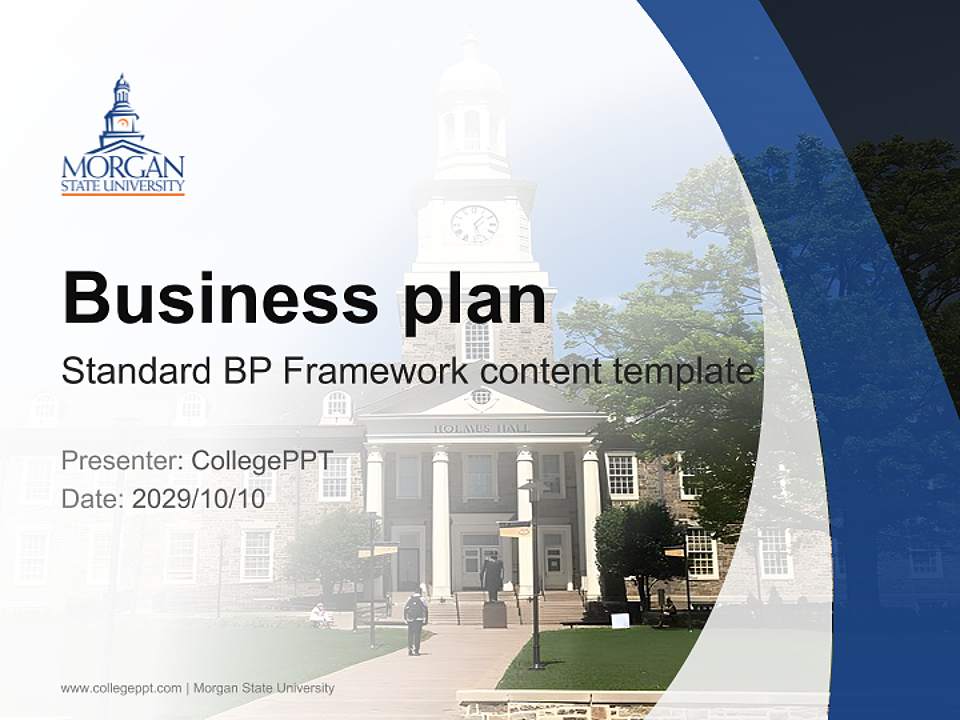 Morgan State University Competition/Entrepreneurship Contest PPT Template4:3 ratio PPT effect preview image9