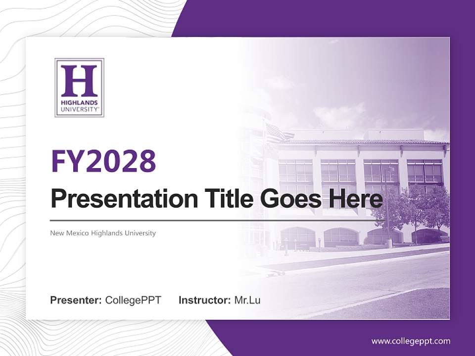 New Mexico Highlands University Academic Presentation/Research Findings Report PPT Template4:3 ratio PPT effect preview image5