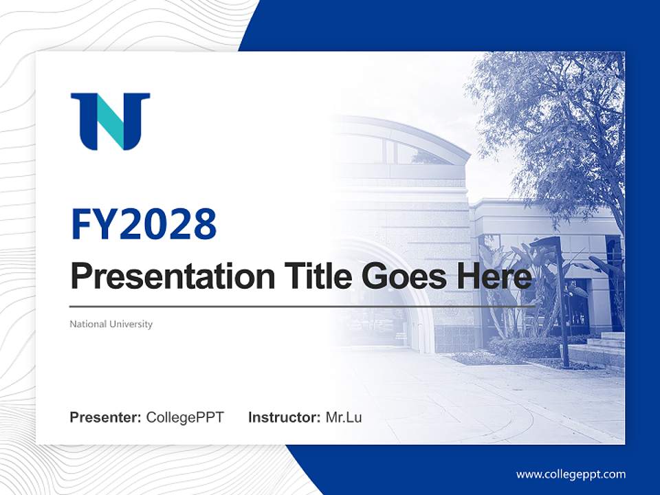 National University Academic Presentation/Research Findings Report PPT Template4:3 ratio PPT effect preview image5