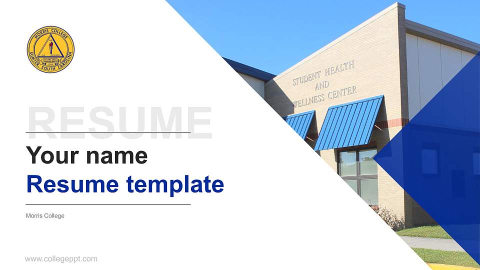 Morris College Resume PPT Template16:9 ratio PPT effect preview image