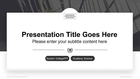 Nazarene Theological Seminary National Scholarship Defense PPT Template