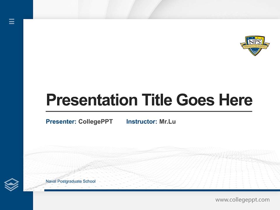 Naval Postgraduate School Thesis Proposal/Graduation Defense PPT Template4:3 ratio PPT effect preview image5