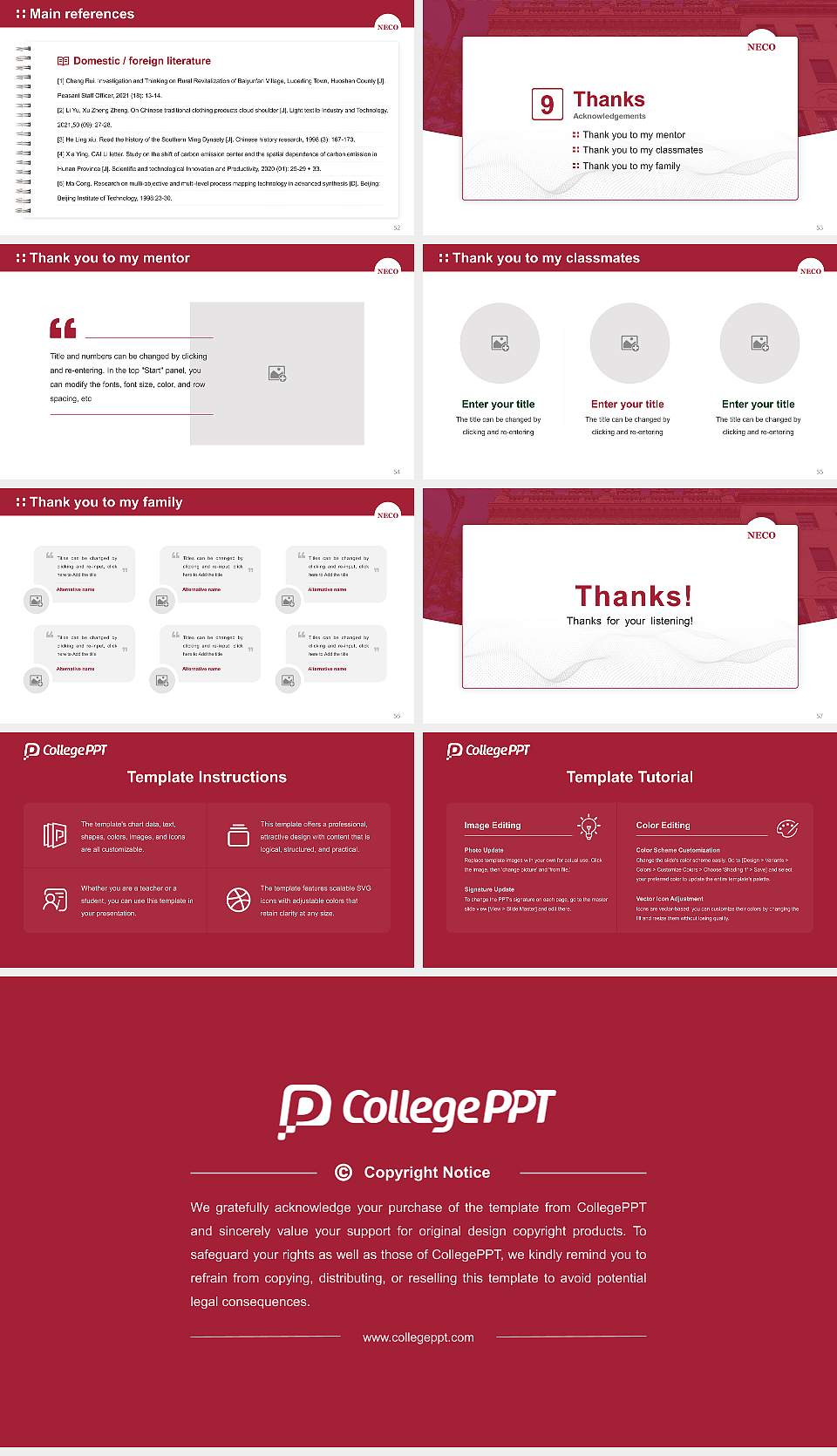 New England College of Optometry Graduation Thesis Defense PPT Template16:9 ratio PPT effect preview image7