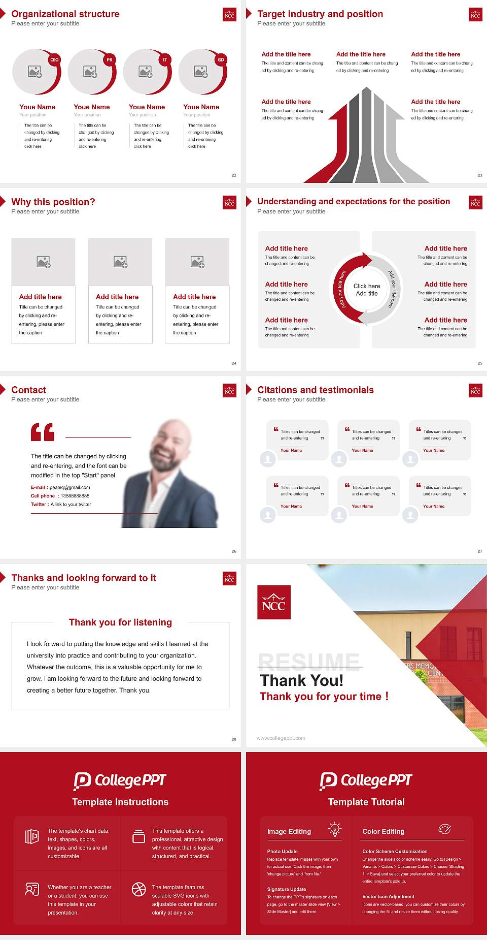 Nebraska Christian College of Hope International University Resume PPT Template4:3 ratio PPT effect preview image4