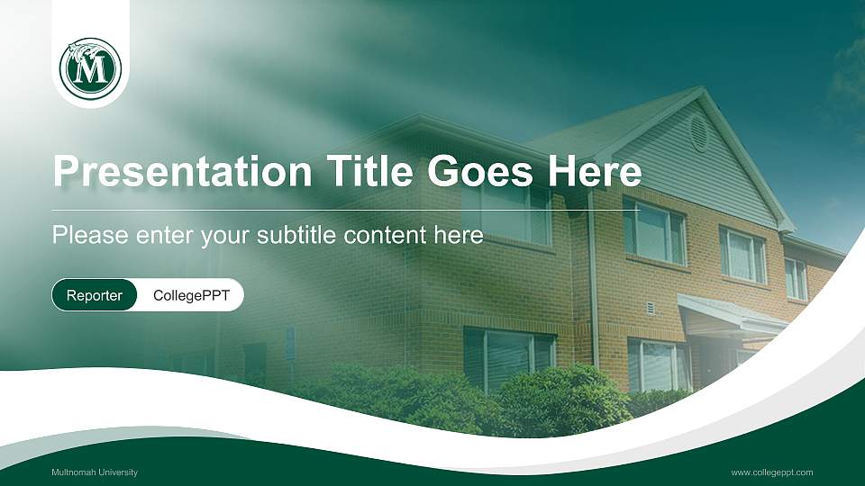 Multnomah University Lecture Sharing and Networking Event PPT Template16:9 ratio PPT effect preview image
