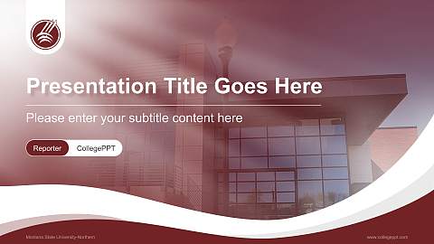 Montana State University-Northern Lecture Sharing and Networking Event PPT Template