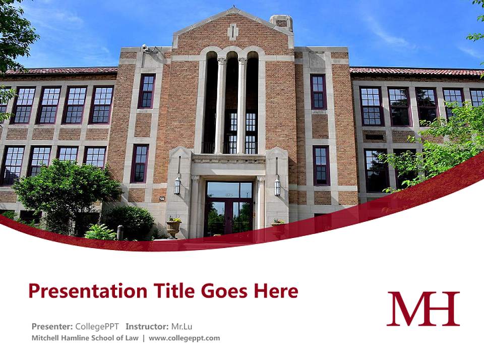 Mitchell Hamline School of Law Course/Courseware Creation PPT Template4:3 ratio PPT effect preview image5