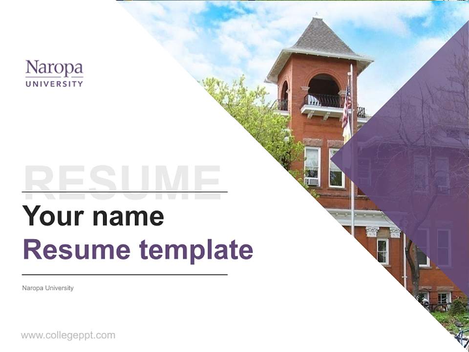 Naropa University Resume PPT Template4:3 ratio PPT effect preview image5