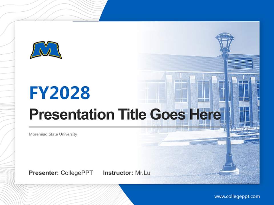 Morehead State University Academic Presentation/Research Findings Report PPT Template4:3 ratio PPT effect preview image5