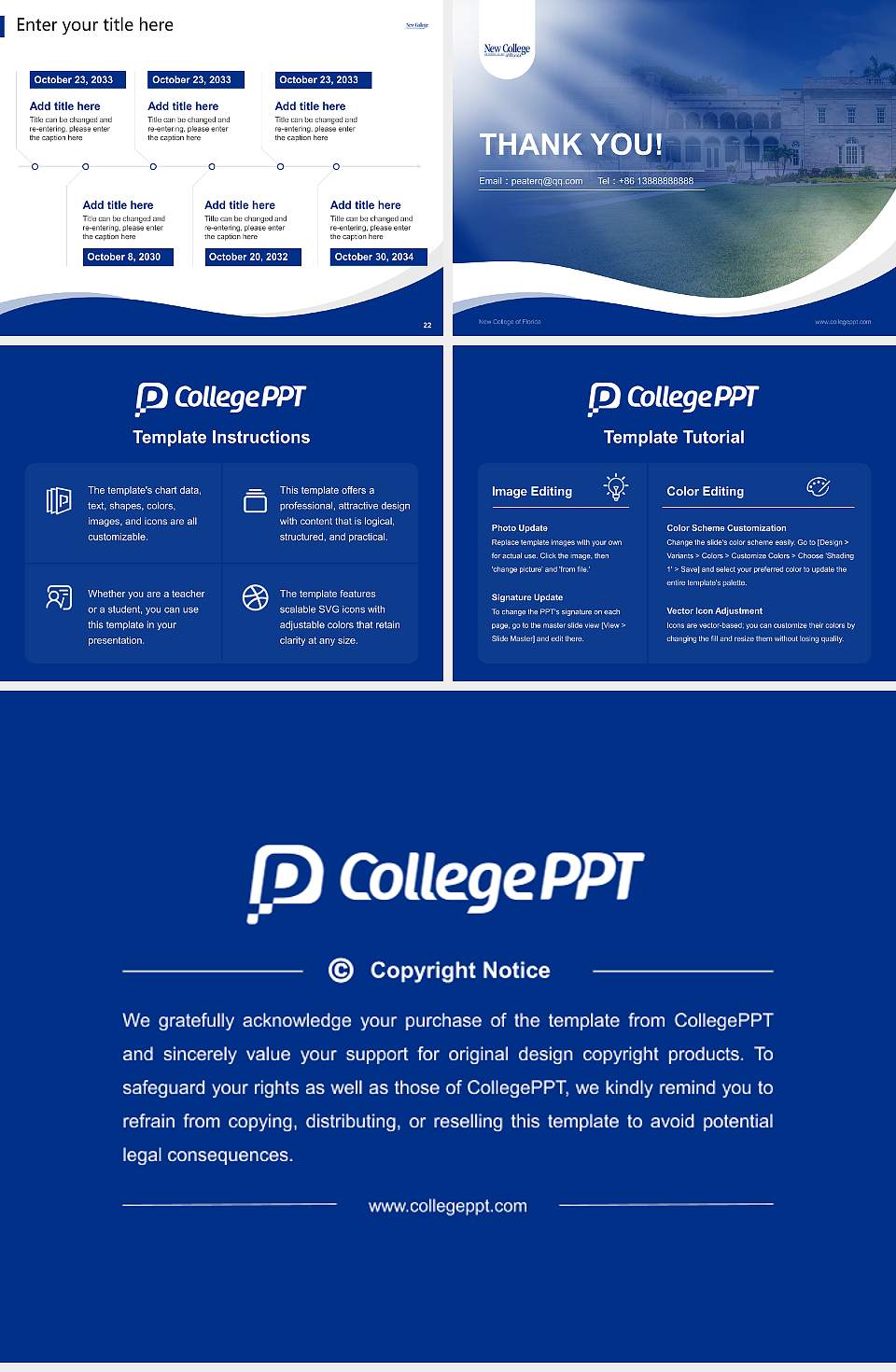 New College of Florida Lecture Sharing and Networking Event PPT Template4:3 ratio PPT effect preview image4
