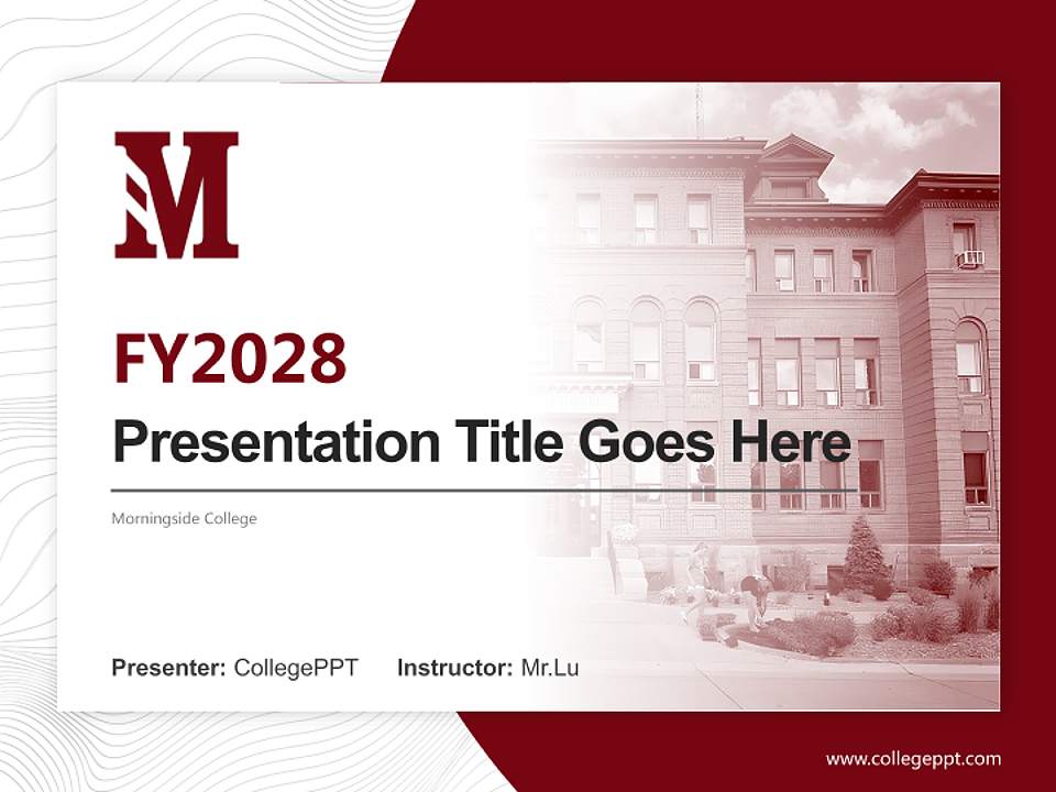 Morningside College Academic Presentation/Research Findings Report PPT Template4:3 ratio PPT effect preview image5