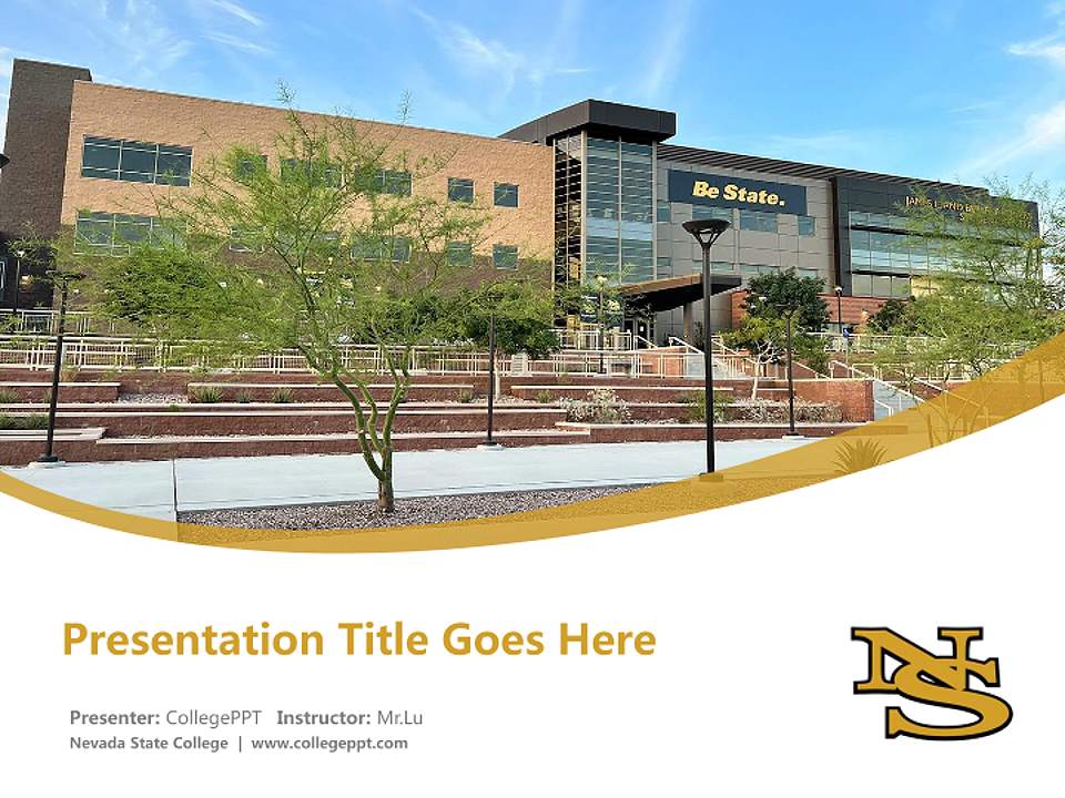 Nevada State College Course/Courseware Creation PPT Template4:3 ratio PPT effect preview image5