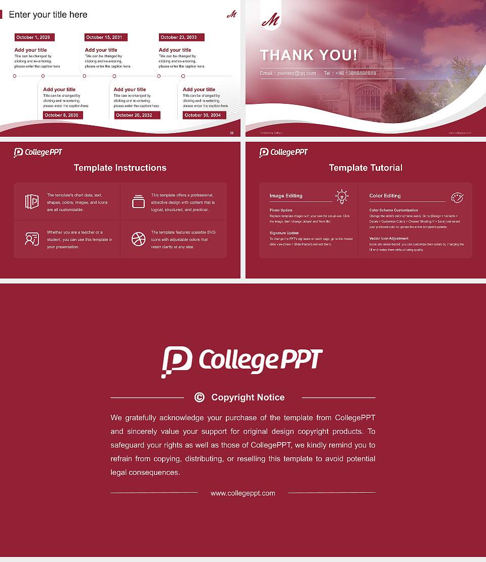 Muhlenberg College Lecture Sharing and Networking Event PPT Template16:9 ratio PPT effect preview image4