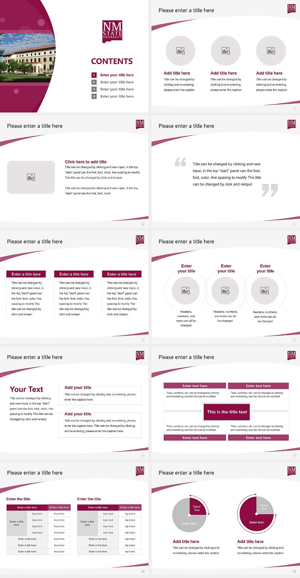 New Mexico State University-Main Campus Course/Courseware Creation PPT Template4:3 ratio PPT effect preview image2