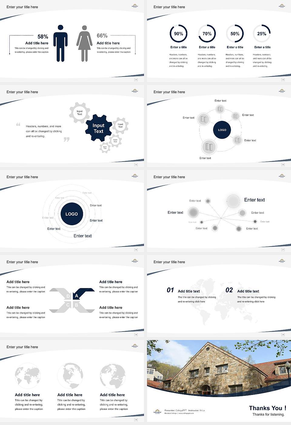 Montreat College Course/Courseware Creation PPT Template16:9 ratio PPT effect preview image4