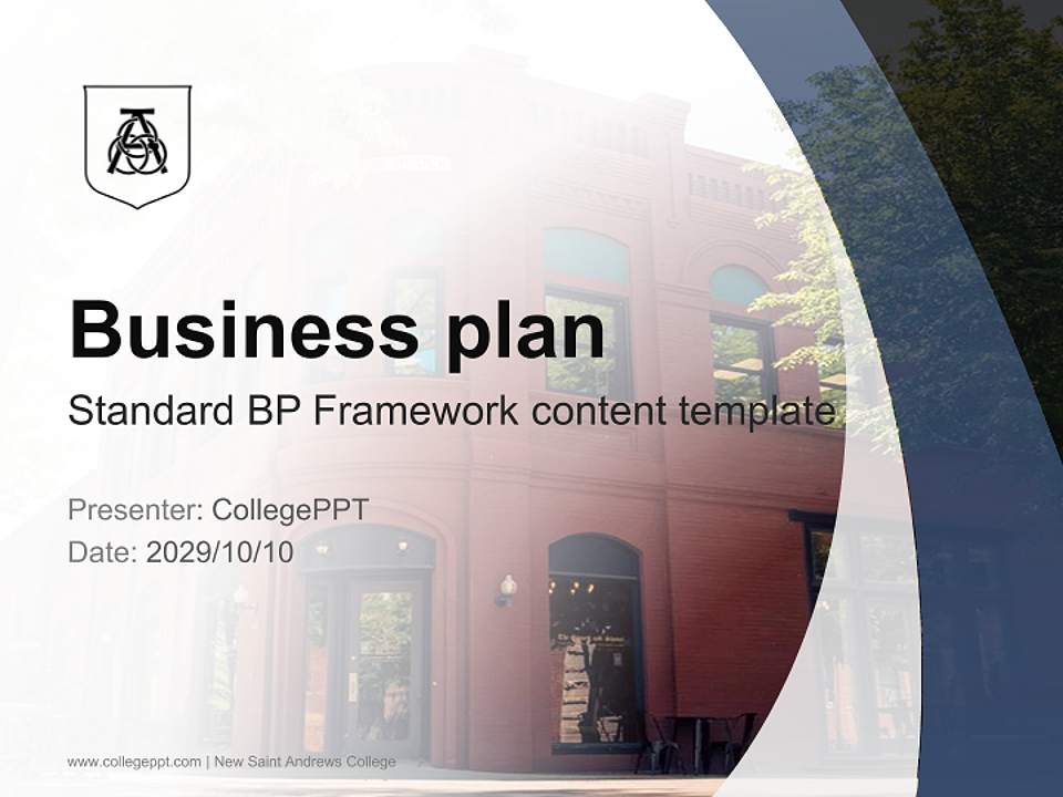 New Saint Andrews College Competition/Entrepreneurship Contest PPT Template4:3 ratio PPT effect preview image9